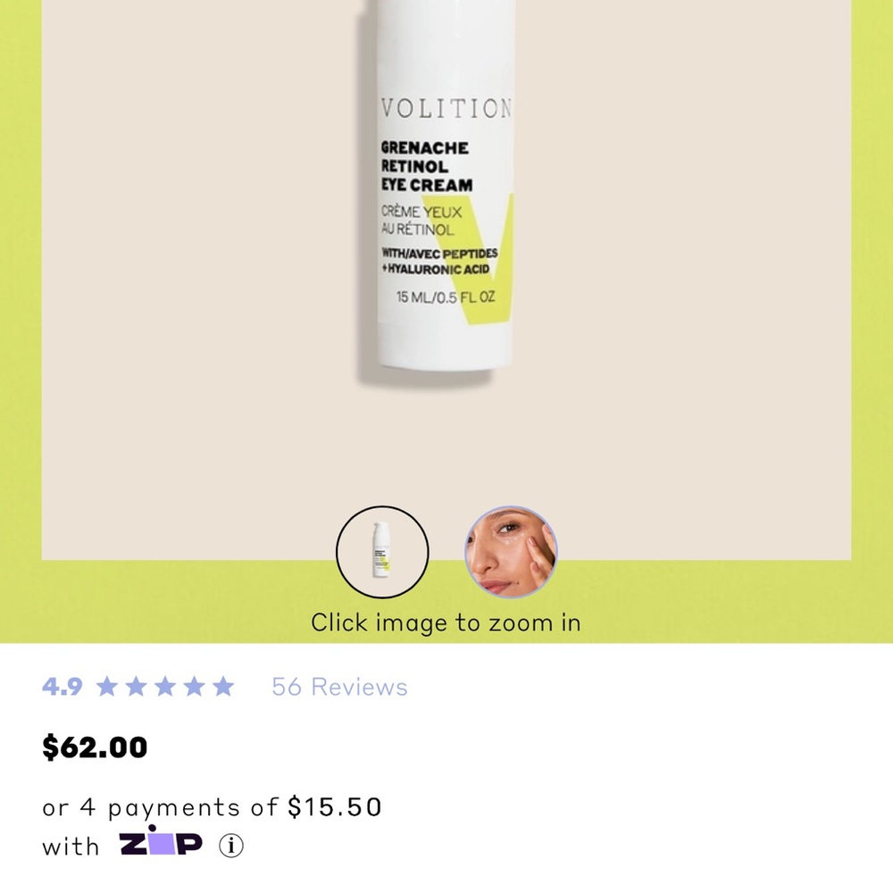 Volition Grenache Retional Eyecream
